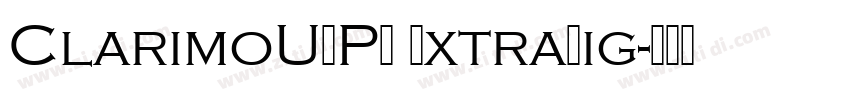 ClarimoUDPE ExtraLig字体转换